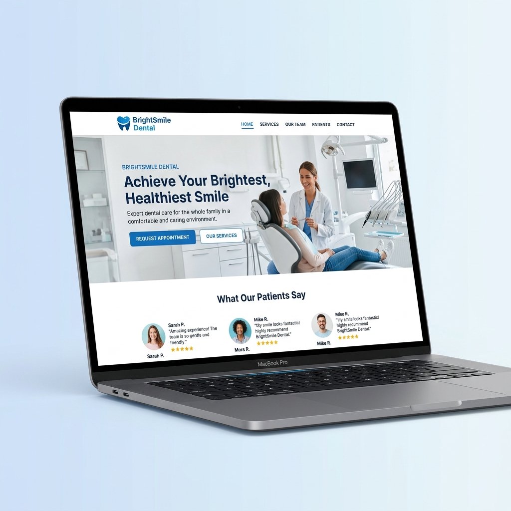 Mockup de página web profesional para clínicas y estudios jurídicos creada por maudev